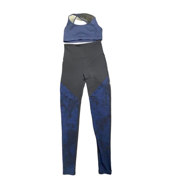 Lanston Sports Women yoga leggings sports fitness pants Black/Blue Pattern XS - Picture 5 of 7